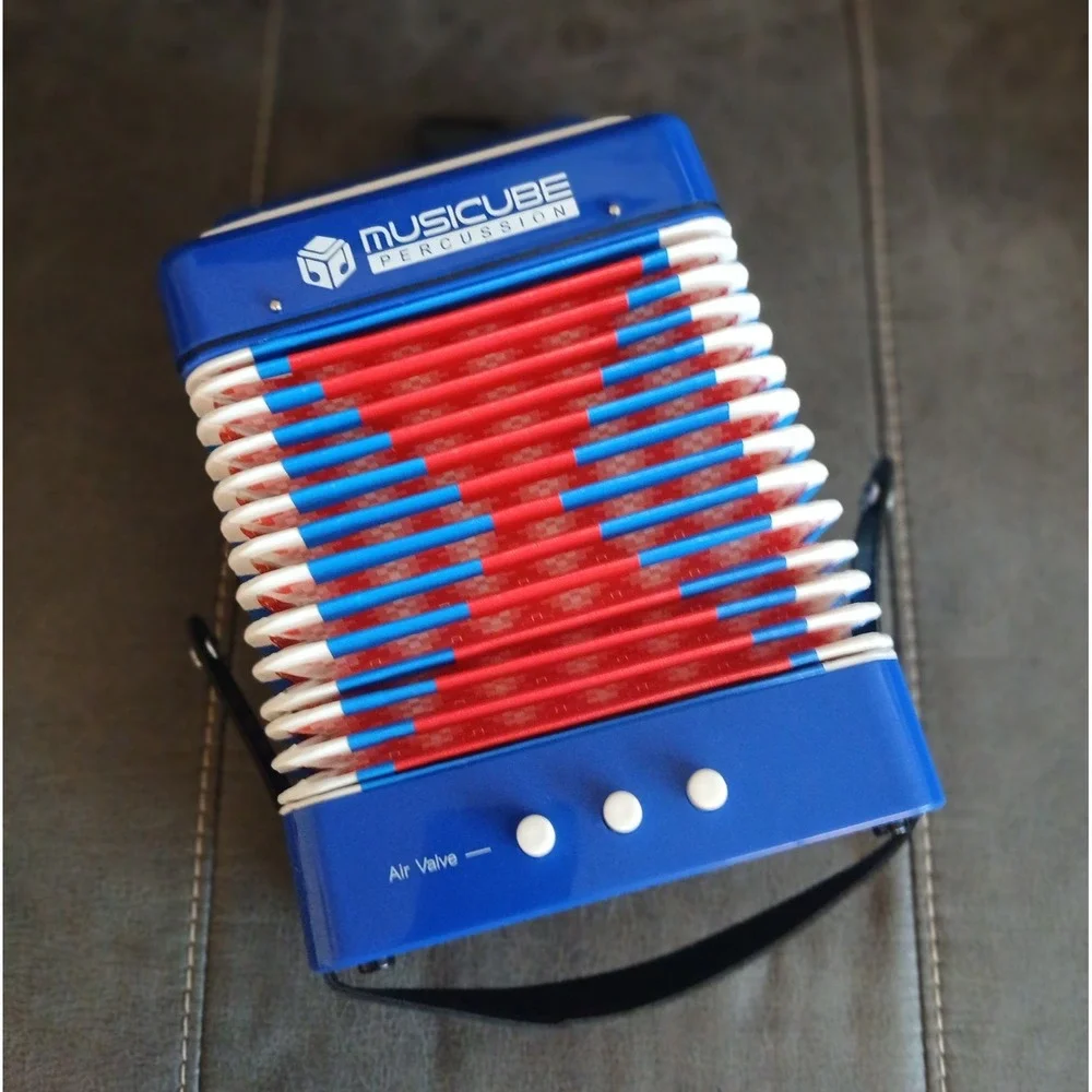Accordion Instrument Toys 10 Keys Button‎ Small Accordion Music Kids NEW #Toy26